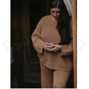 SIMPLE FOLK chunky sweater carmel